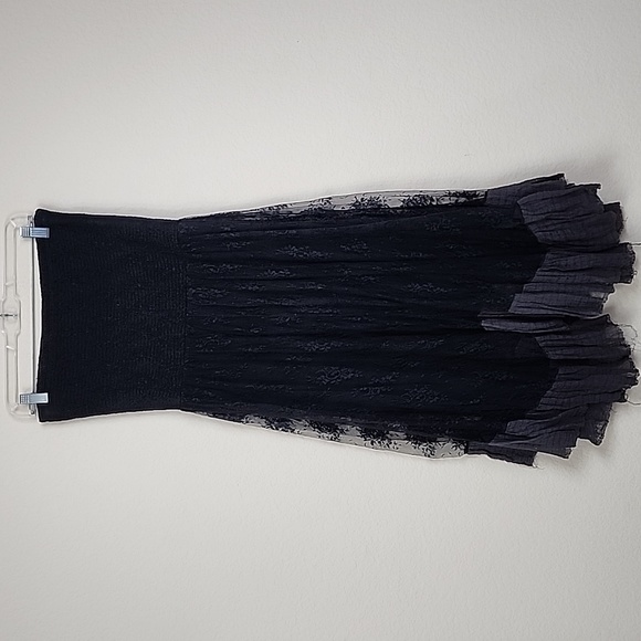 Free People Dresses & Skirts - Free People Goth Lace Boho Dress Skirt